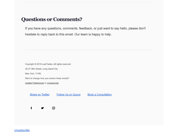 lawtrades welcome email 2 - OptinMonster lawtrades welcome email examples