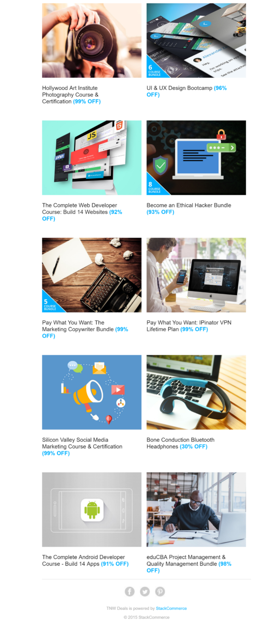 tnw deals welcome email 2 - OptinMonster welcome email examples - tnw