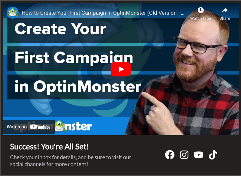 Give your new subscriber directions for how to access the video collection.